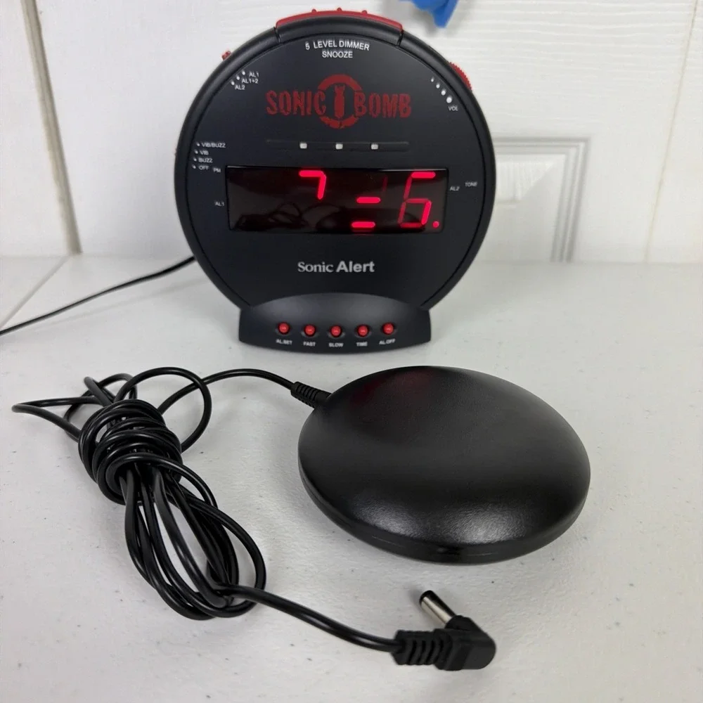 SONIC BOMB SBB500SS V3 Alarm Clock Super Shaker Bed Vibrator SS 12V Loud Large
